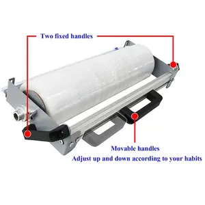 Handheld Stretch Film Wrapper with Cutter - Manual Pallet Wrapping Tool Packaging Helper