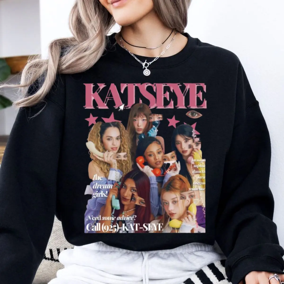 Vintage Katseye Music Unisex Sweatshirt, Katseye K Pop Graphic Hoodie, Katseye Beautiful Chaos Tshirt, Gnarly, Gabriela, Unisex Sweater Pullover Tee