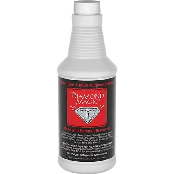 Diamond Magic -  Water Spot & Multi-Purpose Cleaner (20oz) Clean with The Power  of Genuine Diamonds! Professional Cleaner/Hard Water Stain Remover. Made  in The USA!