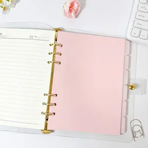 Office Classification Transparent Plastic Divider Pages, A5 PVC Index Tabs, Durable Reusable, Convenient Index Checking