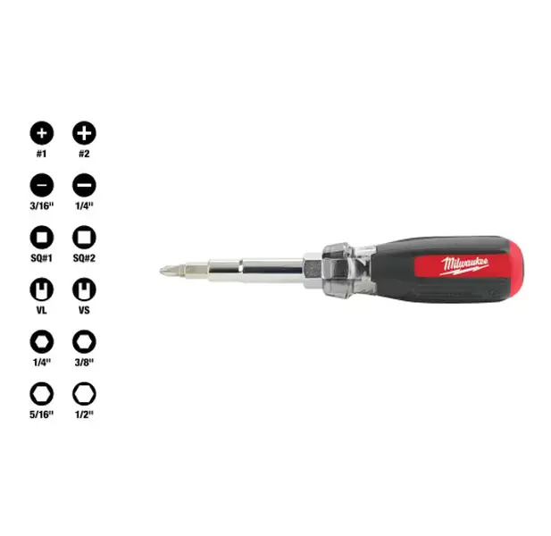 Milwaukee 48-22-2881 13in1 Cushion Grip Screwdriver with Schrader Bit Milwaukee 48-22-2881 13in1 Cushion Grip Screwdriver with Schrader Bit