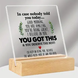 Inspirational Quotes Decorative Plaque, Seasonal Centerpiece Sign, Photography Prop, Boho Wall Art, Office Desk Decor, Home Decoration, Wooden Decor