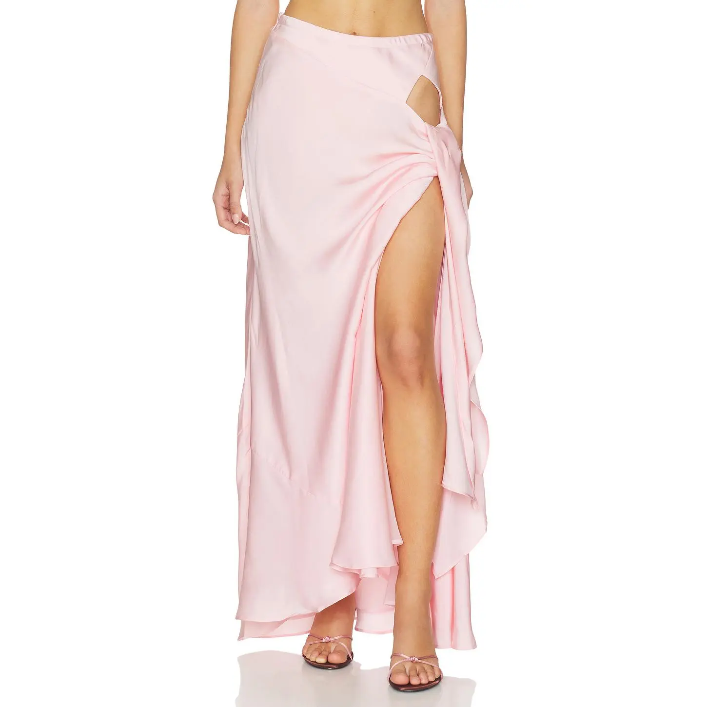 Bardot x REVOLVE Solene Cut Out Maxi Skirt in Baby Pink