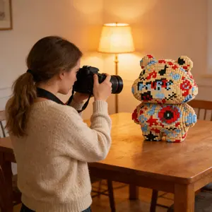 Musical Panda 3D Puzzle Building Block Figurine, Perfect for Home and Office Decoration, Ideal Gift for All Occasions and Gatherings