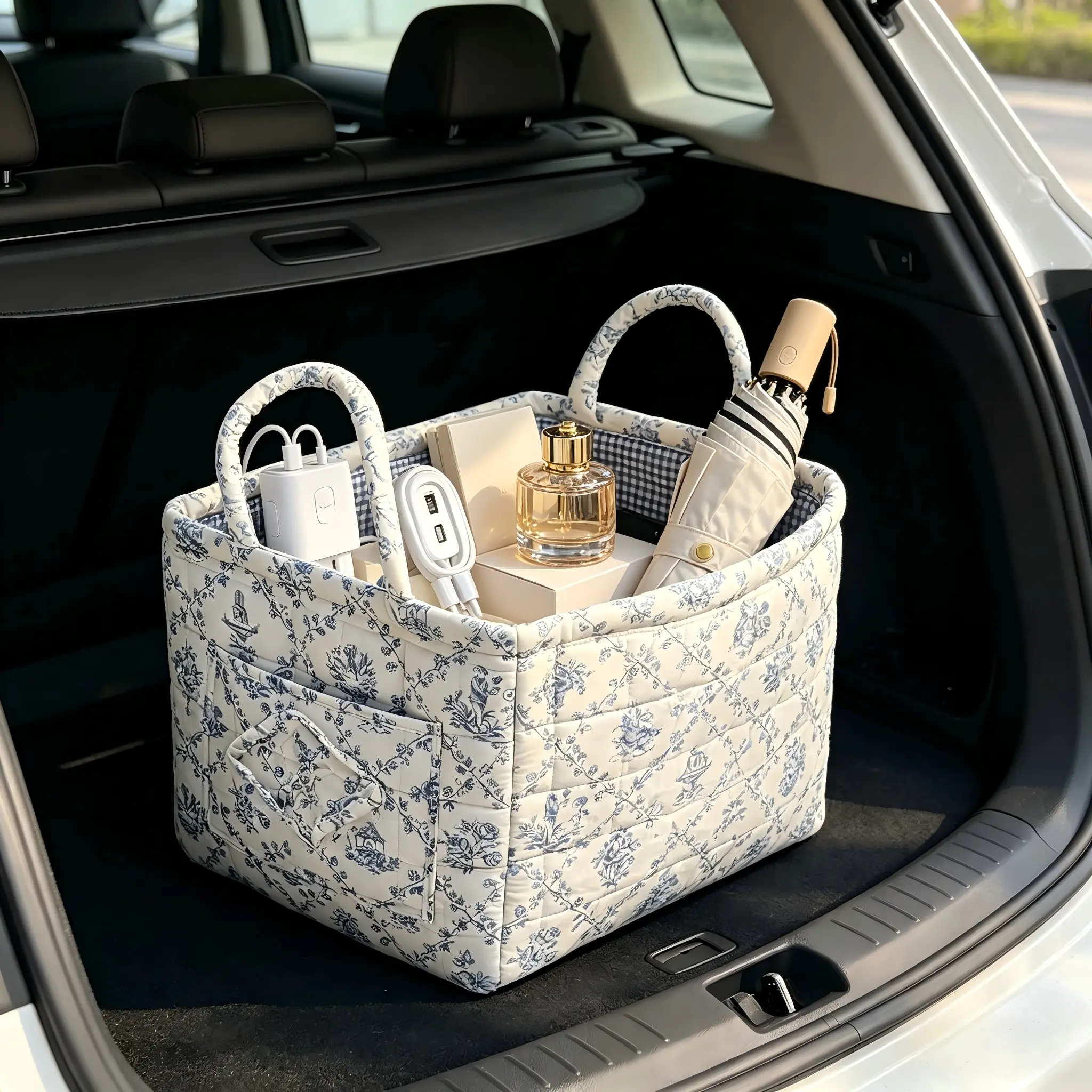[SummarWins][DealsForYouDays]Quilted Fabric Storage Basket - Large Capacity Room Organizer for Blankets, Clothes, Toys, Car Trunk/Backseat, Machine Washable 2026 Mother's Day Home Supply Gift