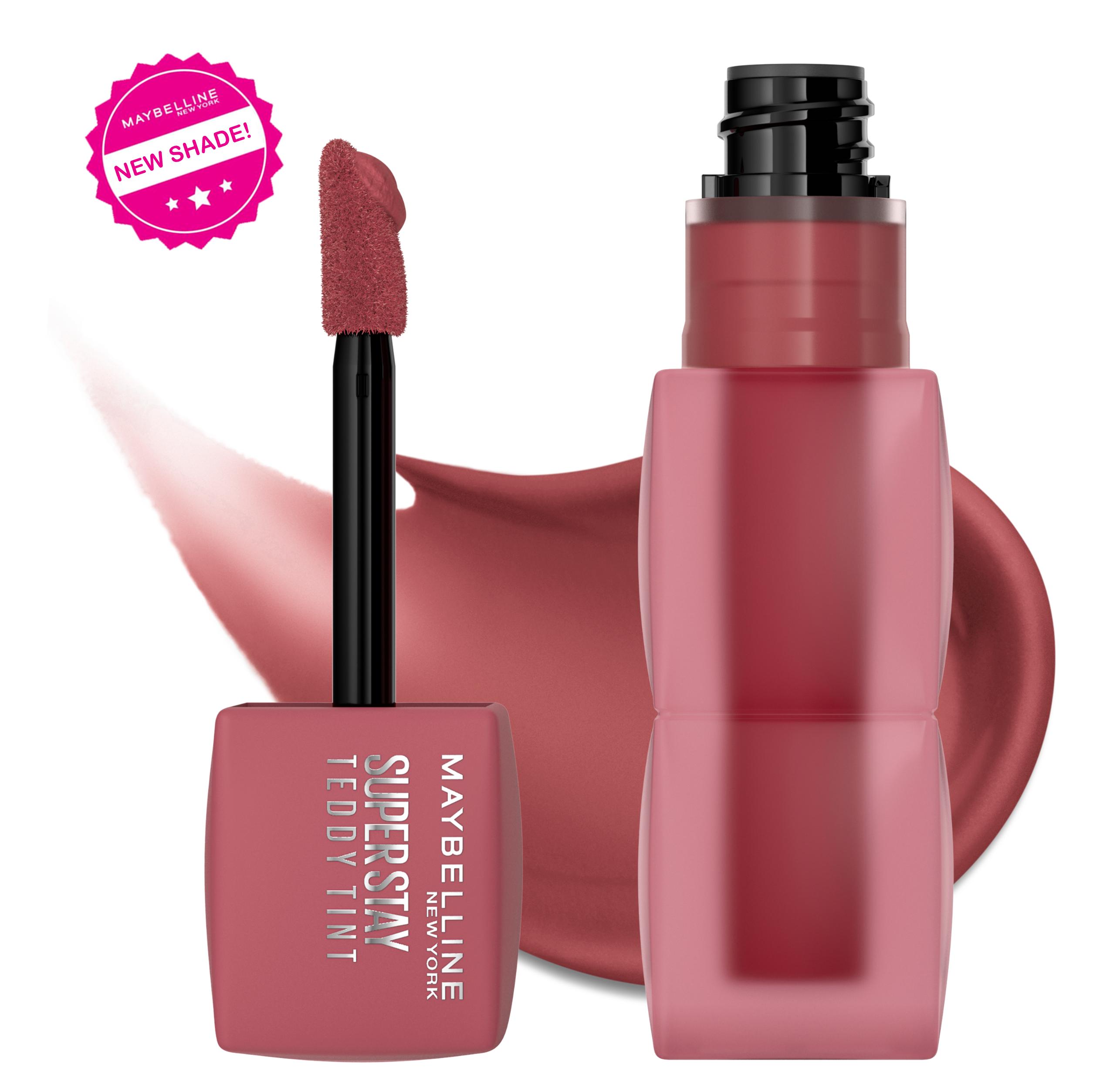 Super Stay Teddy Tint, 12HR Wear, Lightweight, Long Lasting and Smudge Proof Soft Matte Lipstick, Maybelline New York