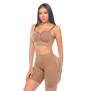 TRIPLE REALCE 04052CERO COSTURAS Seamless Tummy Control Short Moldeador for Women - Black & Cocoa Daily Comfort Shapewear Bottoms Post Surgery Support