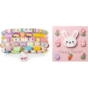 Easter Bracelets for Women Bunny Bracelet Easter Gifts Basket Stuffers Outfits for Women Jewelry