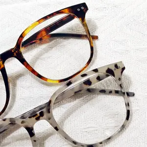 HAITONGCR  Reading Glasses for Women & Men 100-400 Degree Leopard Print Tortoise Shell Fashion Optical Eyewear Vintage Clear Lens Unisex Presbyopic Glasses Anti-Glare Blue Light Protection - Lightweight