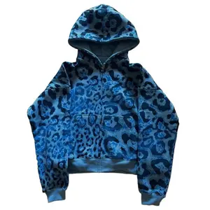 Y2K style leopard print hoodie sweatshirt with matching comfy casual sweatpants, streetwear trend, stylish and unique design, perfect for fall and winter, unisex fashion set for ultimate comfort