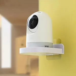 1 Adhesive Wall-mounted Video Camera Bracket, Fixed Monitoring Rack Tray, Household Storage Rack Without Drilling
