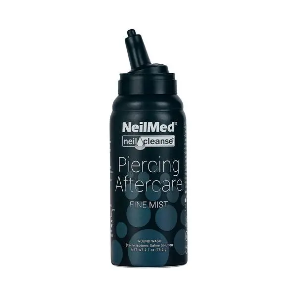 NeilMed NeilCleanse Piercing Aftercare (Travel Size) Fine Mist Spray 75ml Sterile Saline Solution for Gentle Skin Repair & Healing Vegan & Preservative-Free Hydrating Moisture NeilMed NeilCleanse Piercing Aftercare (Travel Size) Fine Mist Spray 75ml Sterile Saline Solution for Gentle Skin Repair & Healing Vegan & Preservative-Free Hydrating Moisture