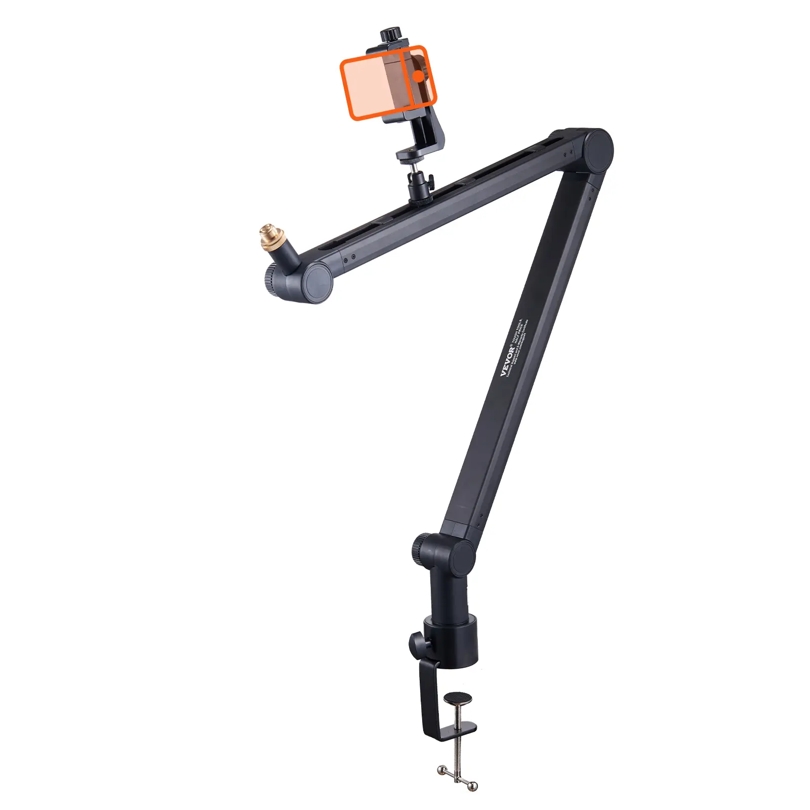 【summerfinds】VEVOR Microphone Boom Arm Mic Stand with Desk Mount, 360° Rotatable, Adjustable, 3/8"-to-5/8" Adapter Port, Compatible with Blue Yeti, Hyperx Quadcast, Blue Snowball, Shure SM7B, Audio Technica Recording Mics, Cable Management, Workstation