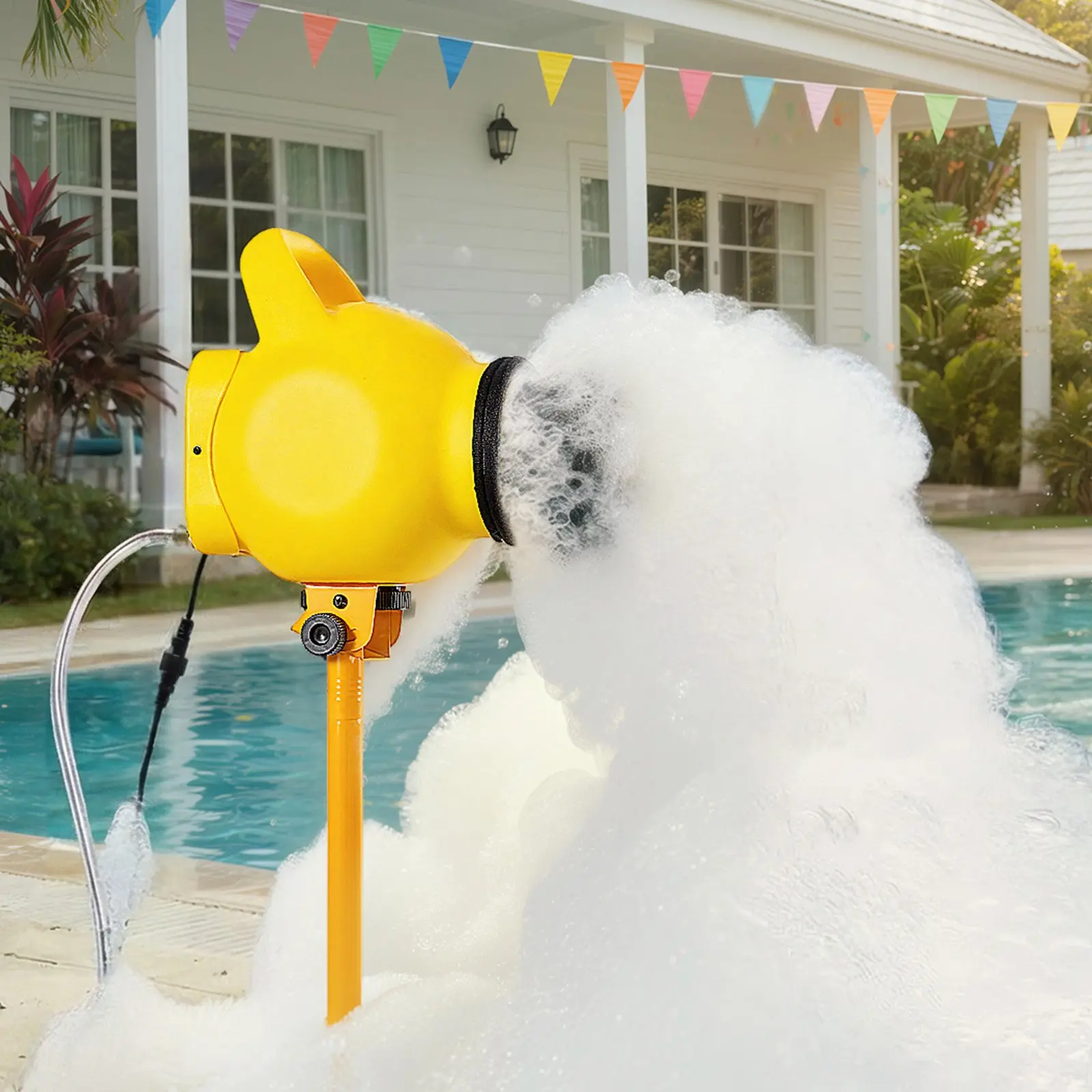 【Summerfinds】VEVOR Foam Machine, Adjustable Angle Control Foam Cannon Party Machine, Bubble Cannon with 37QT Water Tank, Stable Vertical Design, Dense Foams Maker for Gatherings, Celebrations & Party