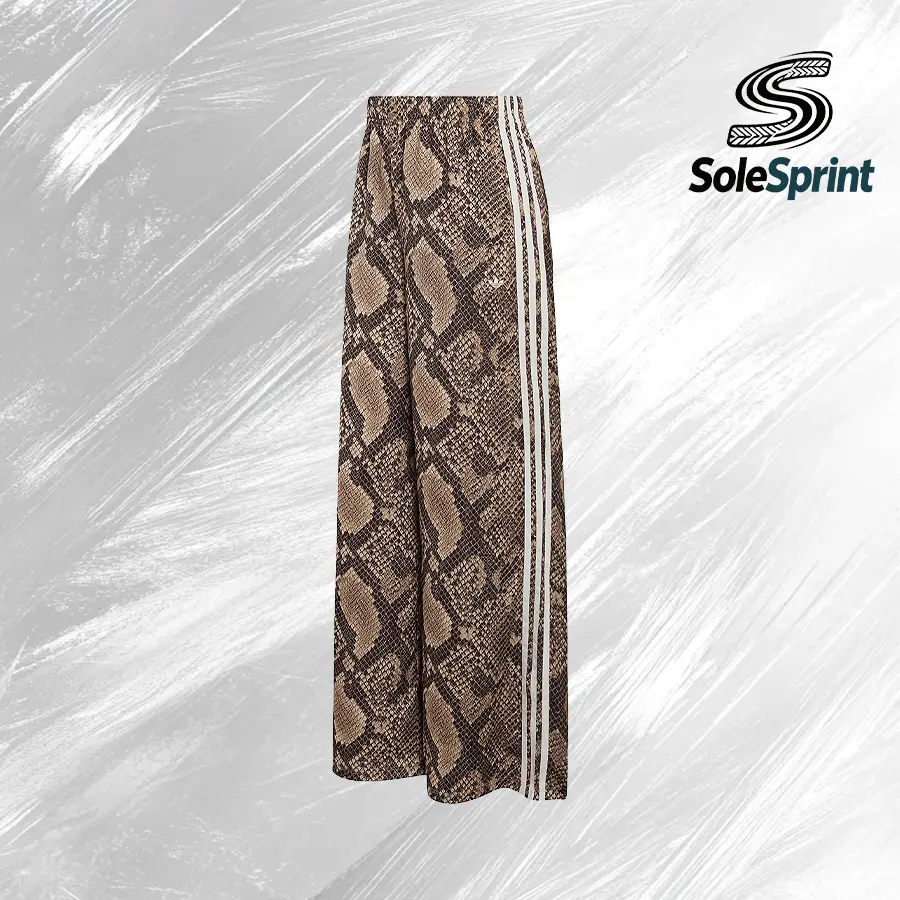 adidas SATIN SNAKE PRINT WIDE LEG TRACK PANTS - back to school - KX1886