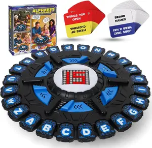 Fast-Paced Word Challenge Game: Alphabet Chess with 15-Second Timer & 36 Category Cards | Educational Family Board Game for Kids & Adults