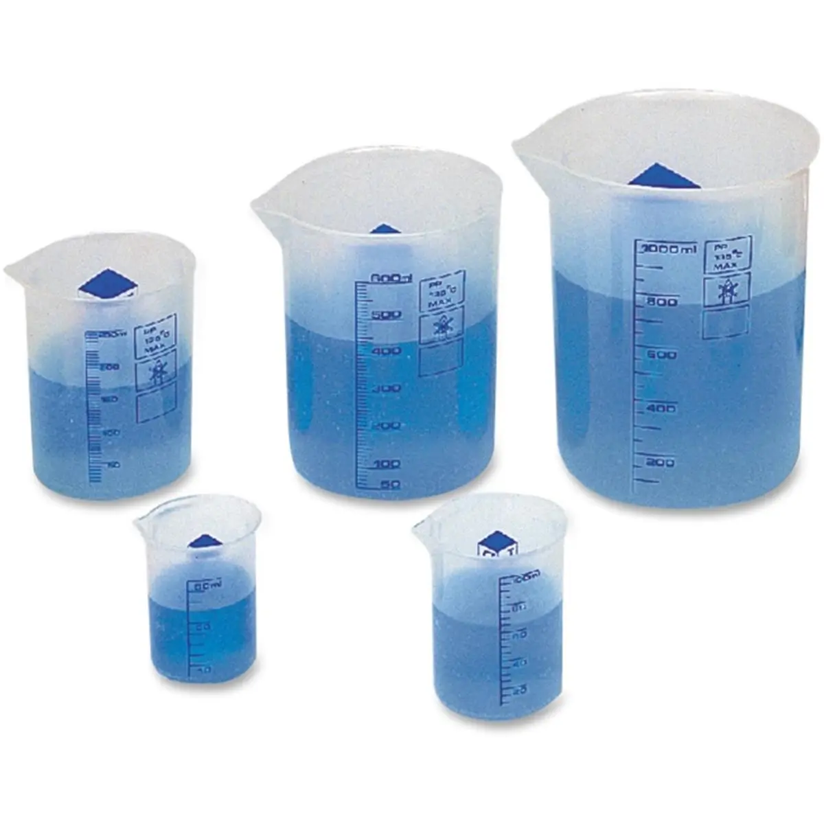 Learning Resources LRNLER0306 Graduated Plastic Laboratory Beakers, Set of 5