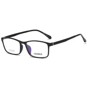 Mens Narrow Rectangular Thin Crushproof Plastic Light Optical Frame F5003-C1