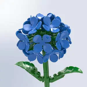 Blue Hydrangea 2‑Pack Bouquet Building Kit, DIY Hydrangea Flower Set for Women & Adults, Artificial Eternal Floral Home Decor, Mysterious Creative Gift for Her