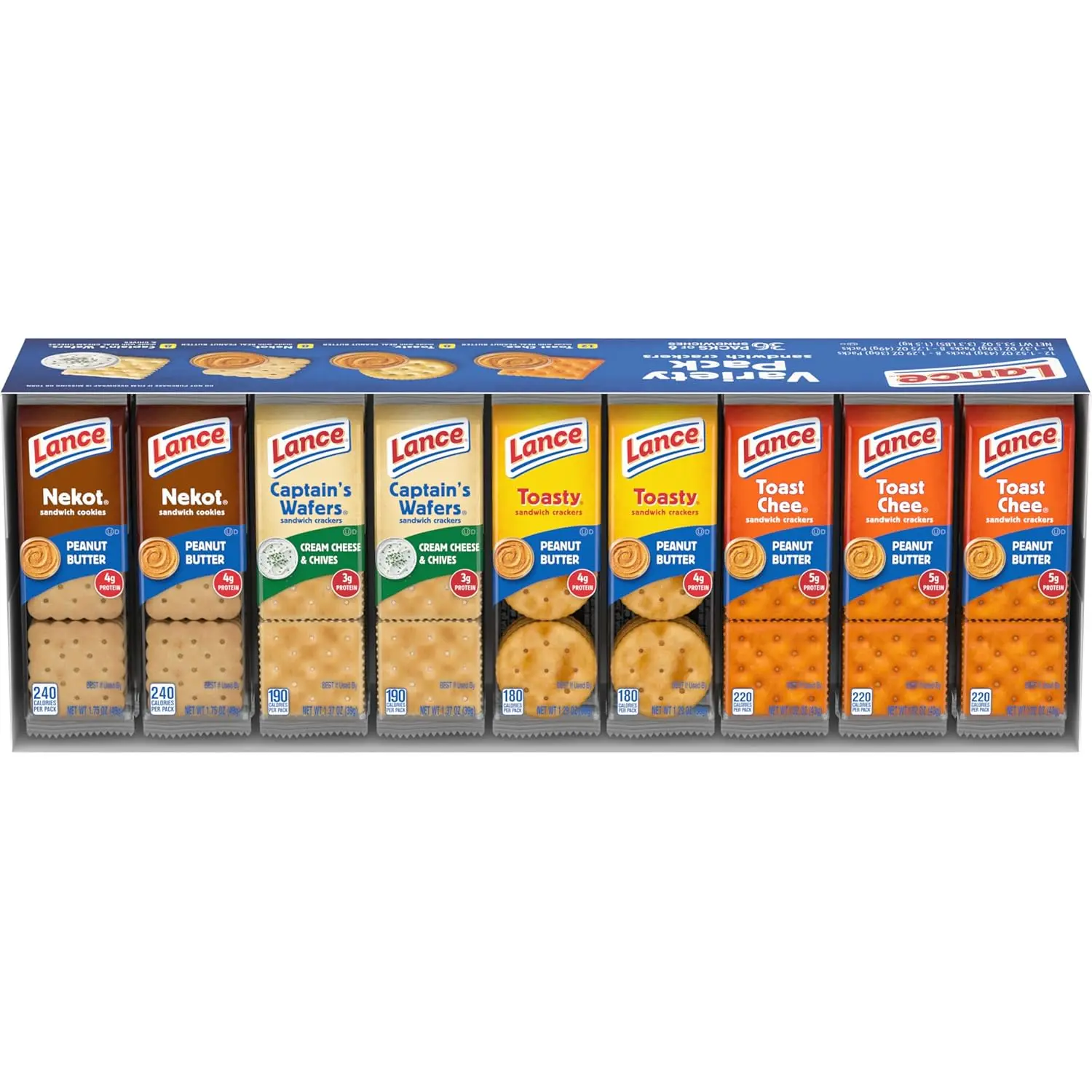 Lance Sandwich Crackers Variety Pack, 36 Ct (Pack of 36) Lance Sandwich Crackers Variety Pack, 36 Ct (Pack of 36)