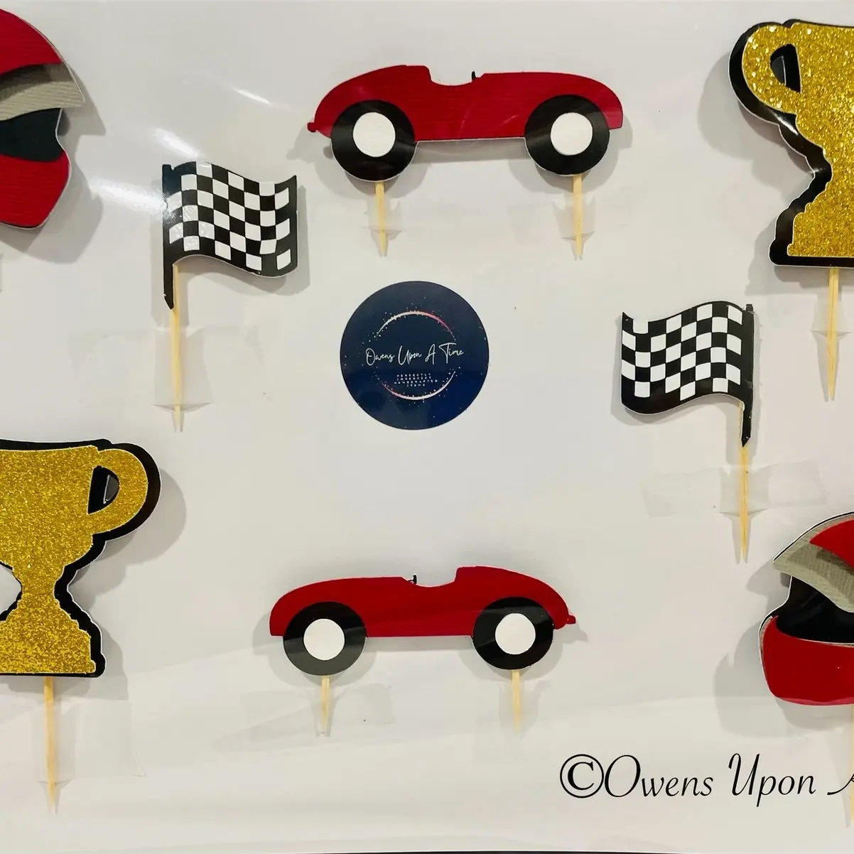 Racecar Themed Cupcake Toppers