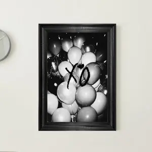 House Of Balloons Vintage Framed Print, Black And White Poster, Retro Music Art, Music Icon Decor, Limited Edition Wall Art Chill Vibe Poster Print