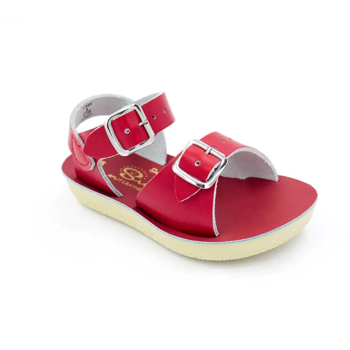 Red Surfer Sandals - Kids Leather Saltwater Shoes