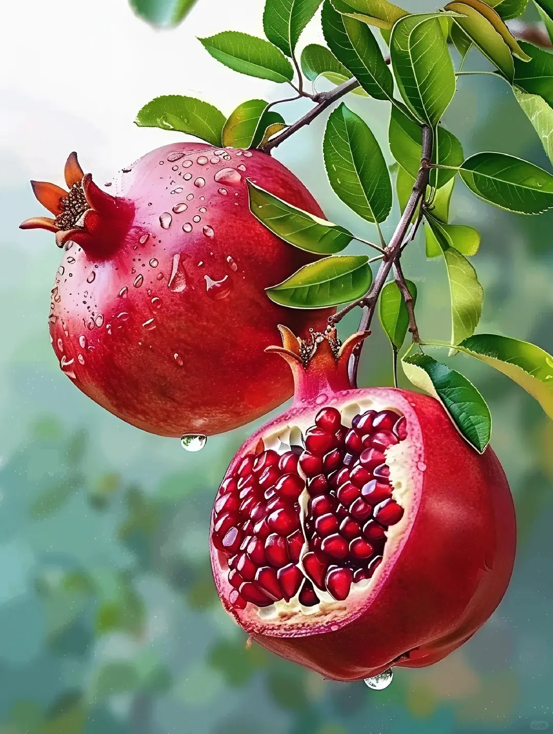 50+ Fresh Pomegranate Seeds | Pomegranate Fruit Tree Kit for Home Garden | Tall & Sweet, 85% Germination | Non-GMO, USA-Grown, Planting Guide