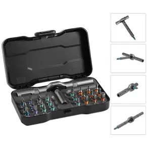 SEESE 24-in-1 Magnetic Screwdriver Kit, Precision Ratchet Screwdriver with Removable Handle, Versatile Tool for All Your Repair Needs
