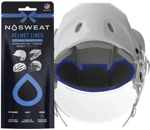 Nosweat Bow Helmet Liner 6-Pack Black Instantly Absorbs Sweat Hypoallergenic Comfortable Lightweight Fits Most Helmets Made in USA