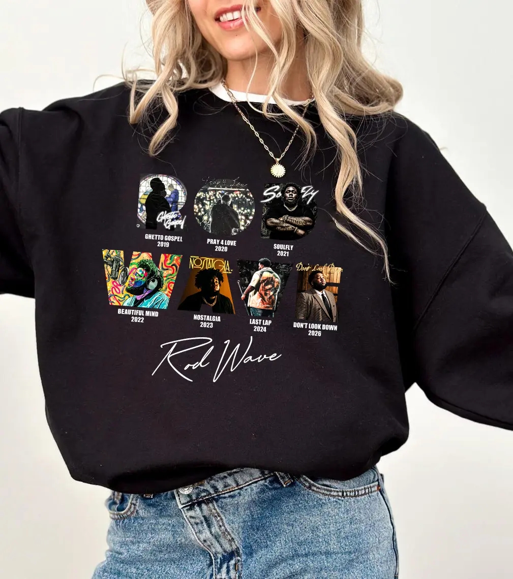Rod Wave Art Text  Album Graphic 2026 T-shirt , Vintage Rap Music For Fans Tee