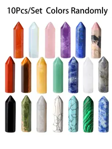 10 PCS Healing Crystals Stones Sets Intuitively Chosen Unique Crystals Randomly Wands Bulk Natural Pocket Amethyst Crystal Rose Quartz Assorted Pointed Reiki Gemstones Polished Energy Meditation Chakra Christmas Gift Stocking Stuffers