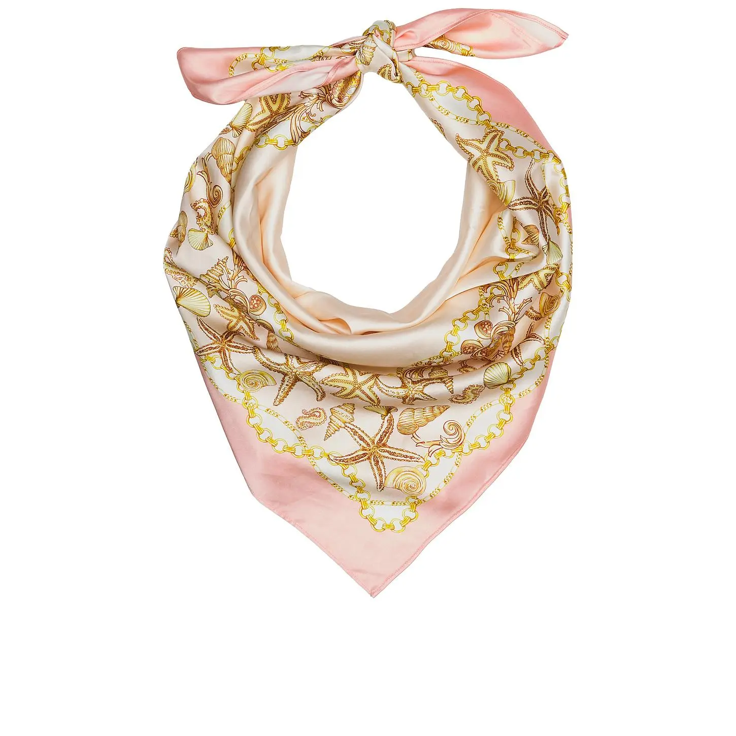 Lovers and Friends Reese Scarf Top in Baby Pink Scarf Print