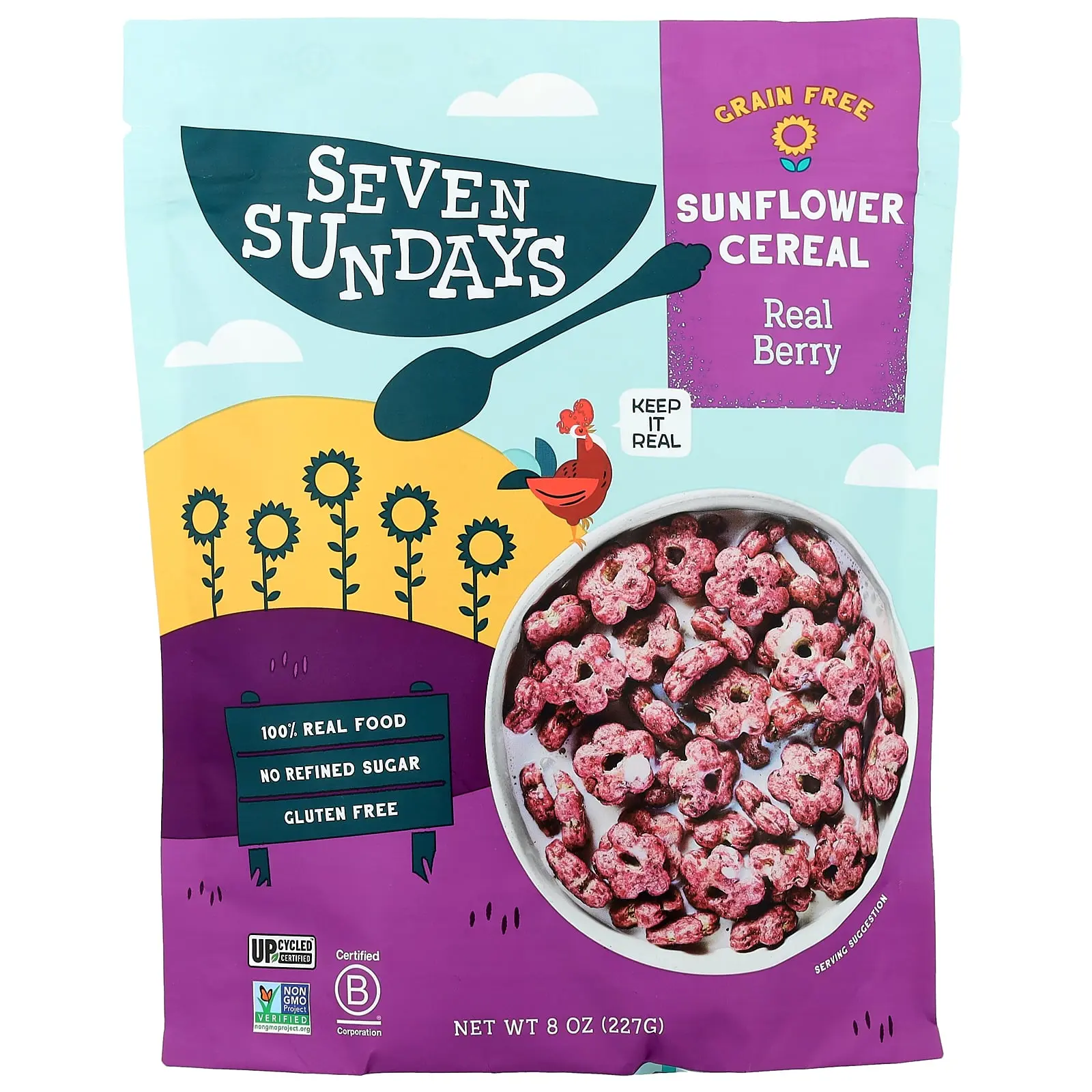 Seven Sundays Sunflower Cereal, Real Berry, 8 oz (227 g) Seven Sundays Sunflower Cereal, Real Berry, 8 oz (227 g)