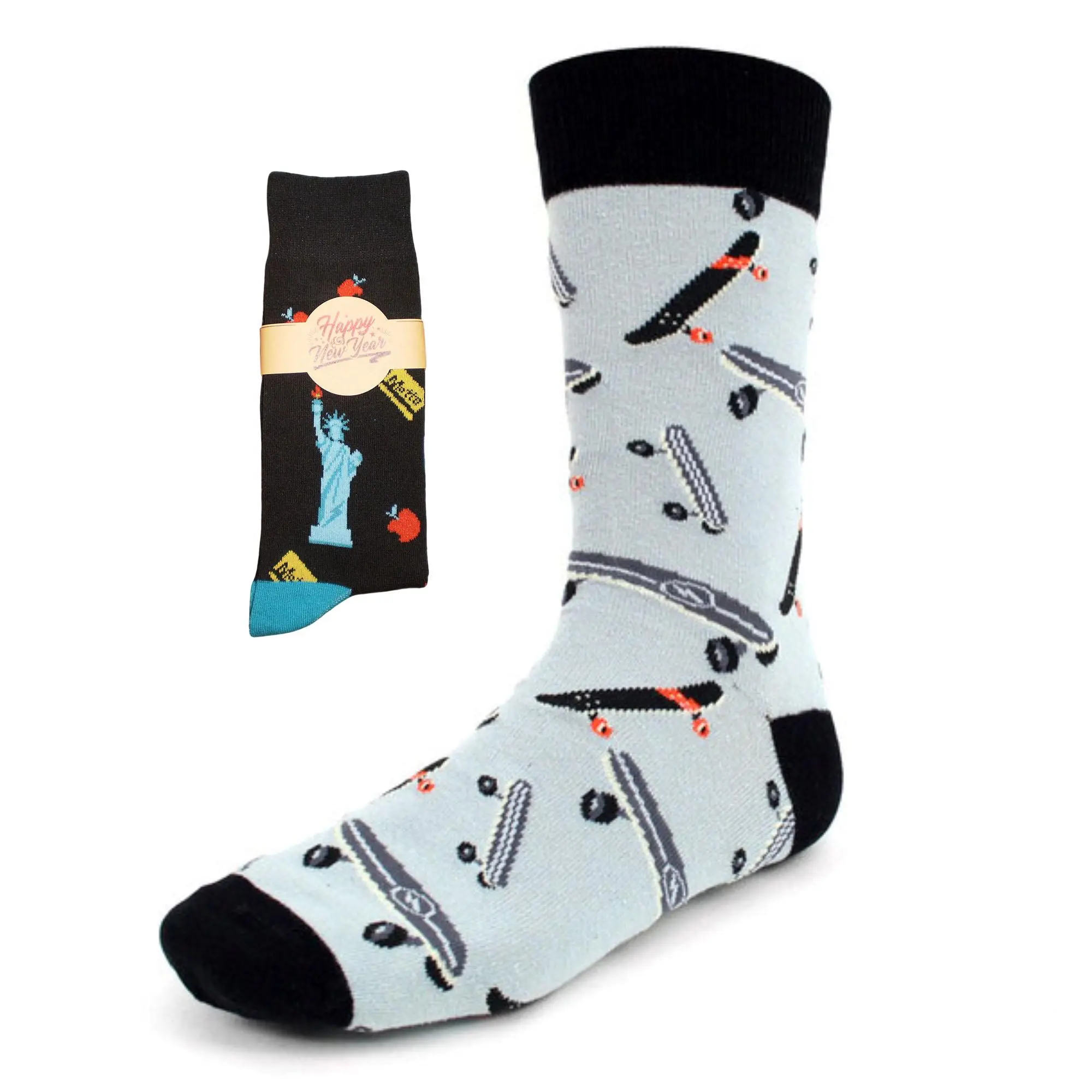 Men's Skateboard Socks / Novelty Sport Socks / Gift Ideas for Men / Birthday / Christmas / Gag Gift Idea Menswear Soft Dress Formal Casual