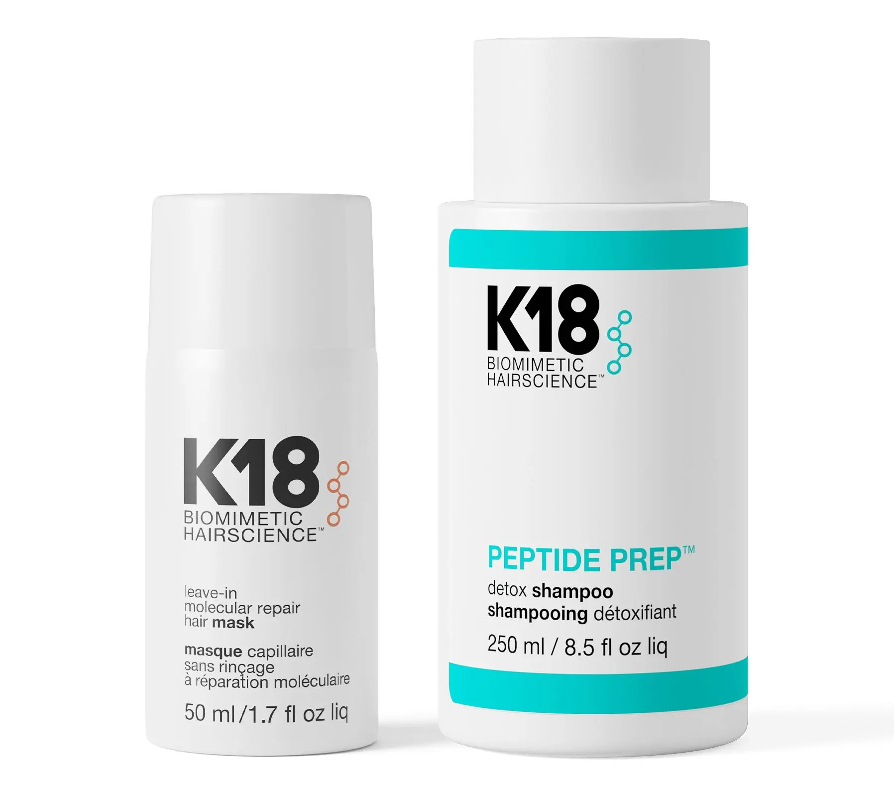 K18 Detox Shampoo and Molecular Repair Mask Duo