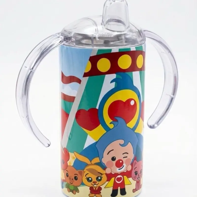 12oz Personalized Kids Sippy Cup | Stainless Steel Toddler Cup with Handles & Straw  Custom Kids Tumbler with Handles | 12oz Stainless Steel Sippy Cup