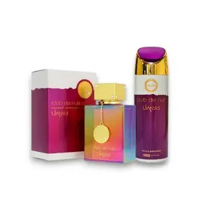 Armaf | Club de Nuit Untold + Club De Nuit Untold Body Spray | 100 ML Bottle - 200 ML Body Spray | Unisex Fragrance | Amber - Wood & Warm Spicy Notes