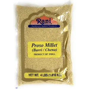 Rani Proso Millet (Panicum Millaceum) Whole Ancient Grain Seeds 4 Pound, 4lbs (64oz) ~ All Natural | Gluten Friendly | NON-GMO | Vegan | Indian Origin | Barri / Chena / Variga / Baragu