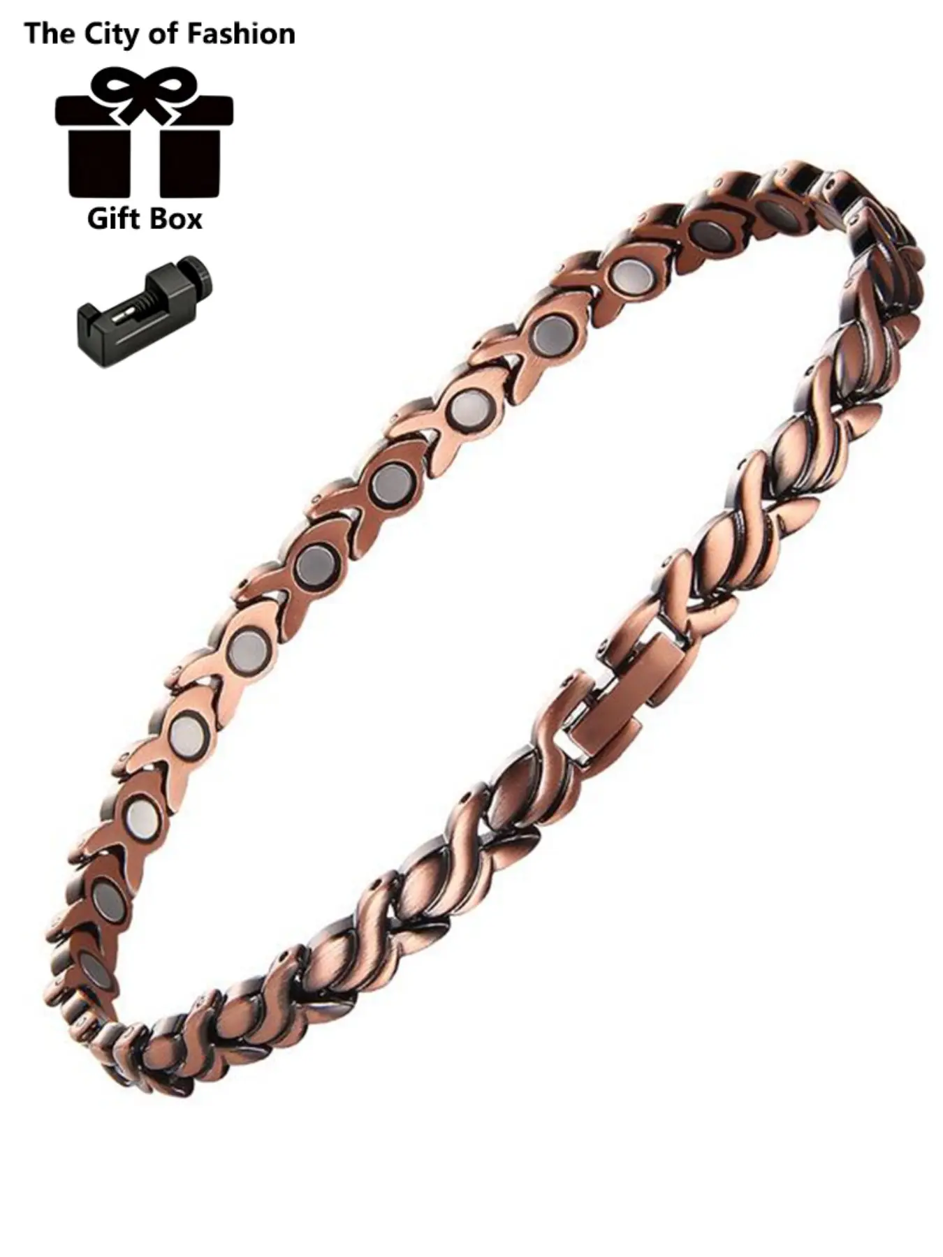 Elegant Vintage Pure Copper Anklet for Women, Magnetic Bohemian Fashion Jewelry, Wearable Jewelry, Accessories, Exquisite Jewelry Gift, Adjustable Simple Design, Perfect for Daily Wear and Vacations