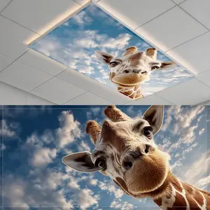 2 Pack Fluorescent Light Covers 4 x 2 Feet Magnetic Ceiling Light Cover Room Supplies A Deer