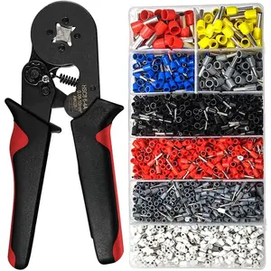 Ferrule Crimping Tool Kit -  Ferrule Crimper Plier (AWG 28-7) with 1800 count Wire Ferrules Kit Wire Ends Terminals