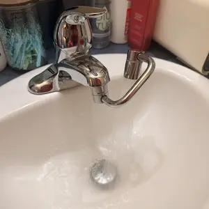 1440° Rotatable Faucet Aerator Extension, All-Angle Control, Dual Sprayer Mode Bathroom & Kitchen Faucet Attachment, Tap Head Replacement for Smart Face Washing, 2 Modes Spray