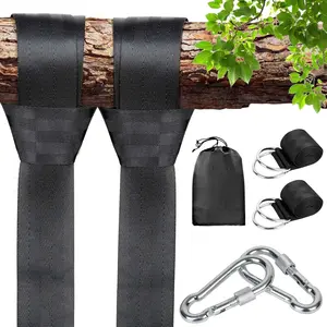 Extra Long Tree Swing Kit, 5FT  Nylon Straps Hold 2200LBS, Safety Lock Carabiners, Hammock Hanging Strap Quick & Easy Installation