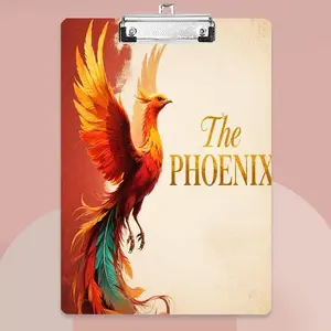 1-piece, A4 board with clips - Feather-wing theme - Suitable for notes, tables, documents and drawings - Suitable for use on desks, offices, cash registers, etc.