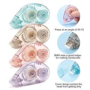 4-Pack Double Sided Scrapbooking Tape Dispenser – Glue Tape Roller for Crafts, School & Office, 0.31in x 26.25ft