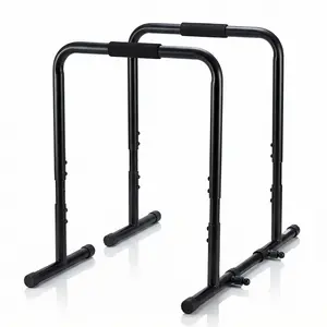 Professional Dip Station 400LBS Heavy-Duty Steel, Non-Slip Handles Adjustable Parallel Bars, Multi-Function Dip Stand for Tricep Dips, Pull-ups & Inverted Row, Scratch-Resistant Home Workout Gear