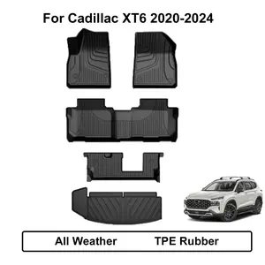 For 2020-2024 Cadillac XT6 Bench Seat Car Floor Mats&Rear Trunk Mat Cargo Liners