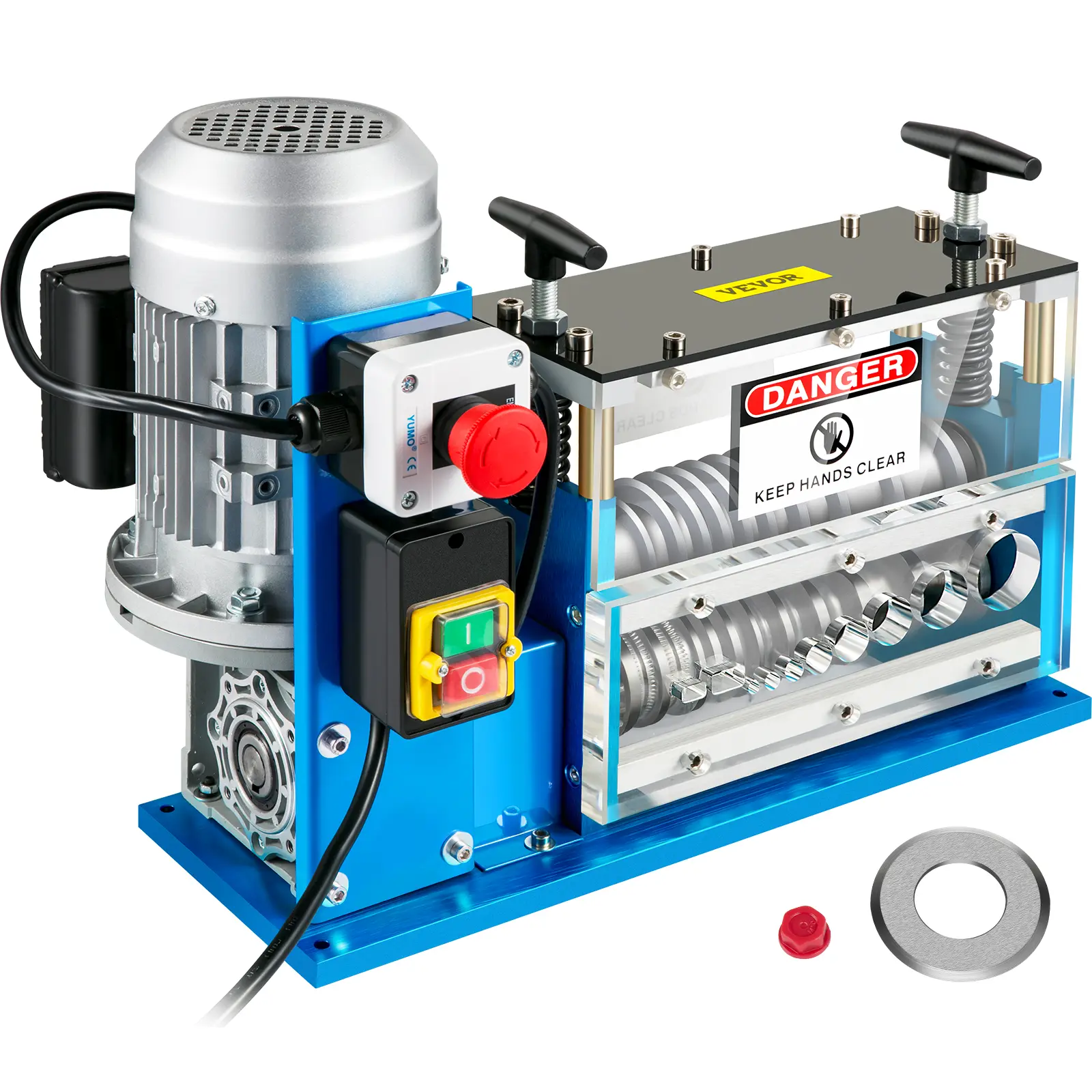【Summerfinds】VEVOR Electric Wire Stripping Machine 370W 0.06 inch -1.5 inch Automatic Motorized Cable Stripper with 75 ft/min Speed11 Channels 10 Blades Strip MachineryScrap Handling Tool for Recycling Copper, Tools And Gadgets, Work Tools,father'sdayg