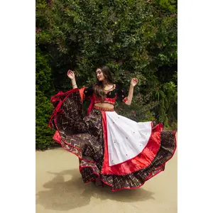 Brin Multi Color Layered Chaniya Choli Set